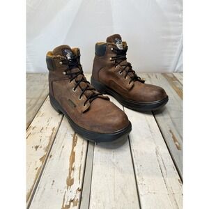 Georgia Boot Mens 6 Inch WP Hiker Toast Brown Size 11.5 Steel Toe Comfort Core